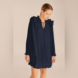 Rebecca Taylor Petal Pleated Tunic Dress